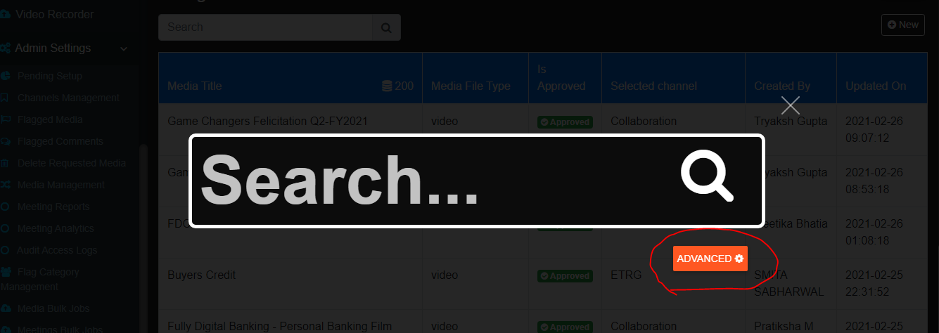 Click on ADVANCED button to show additional options