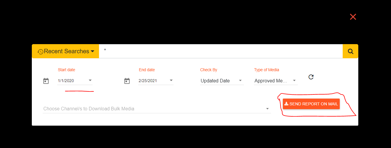 after select all parameters click on SEND REPORT ON MAIL button. report will download shortly
